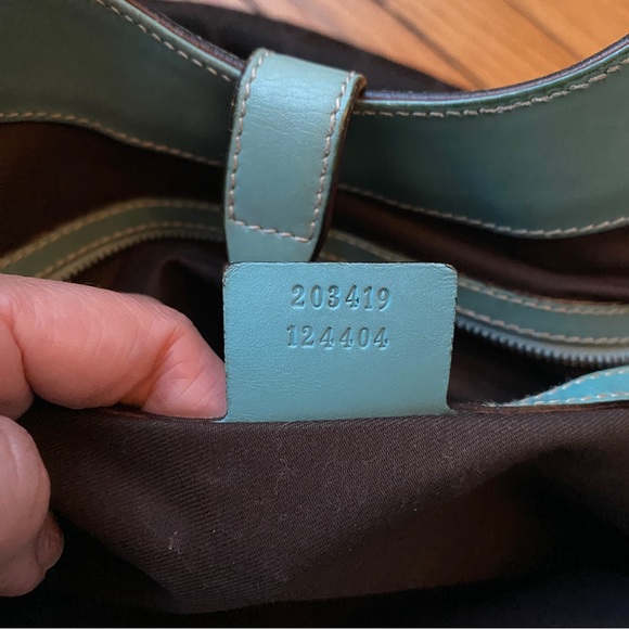 Gucci Turquoise Jackie O Large Leather Hobo Handbag - Picture 16 of 16